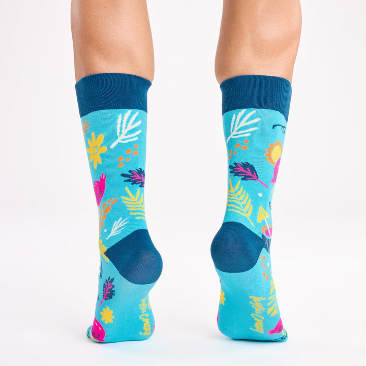 Kylie Crazy Calcetines Divertidos De Algodón "sin Costuras" FLAMENCOS