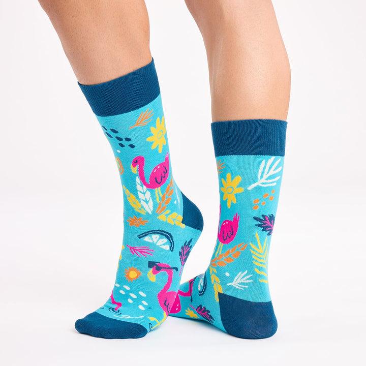 kylie crazy Calcetines divertidos de algodón "sin costuras" FLAMENCOS