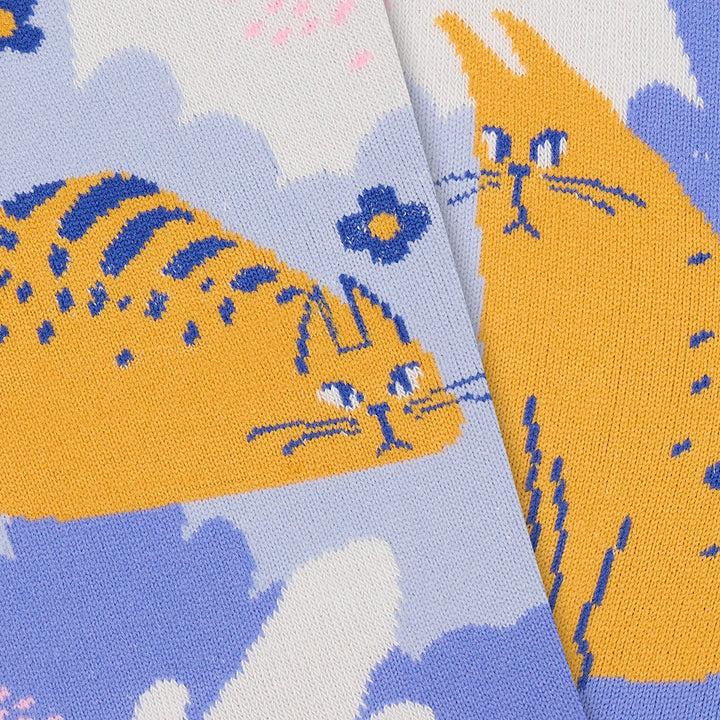 Kylie Crazy Calcetines Divertidos De Algodón "sin Costuras". GATO