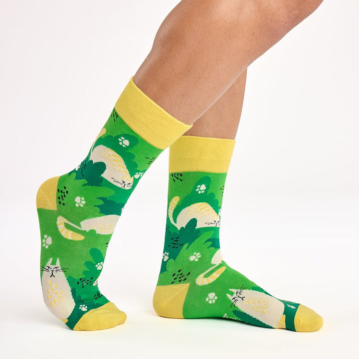 Kylie Crazy Calcetines Divertidos De Algodón "sin Costuras" GATOS