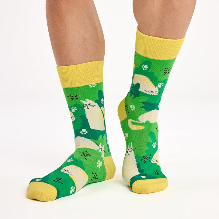 Kylie Crazy Calcetines Divertidos De Algodón "sin Costuras" GATOS