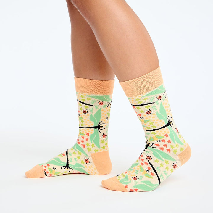 Kylie Crazy Calcetines Divertidos De Algodón "sin Costuras". LIBELULA