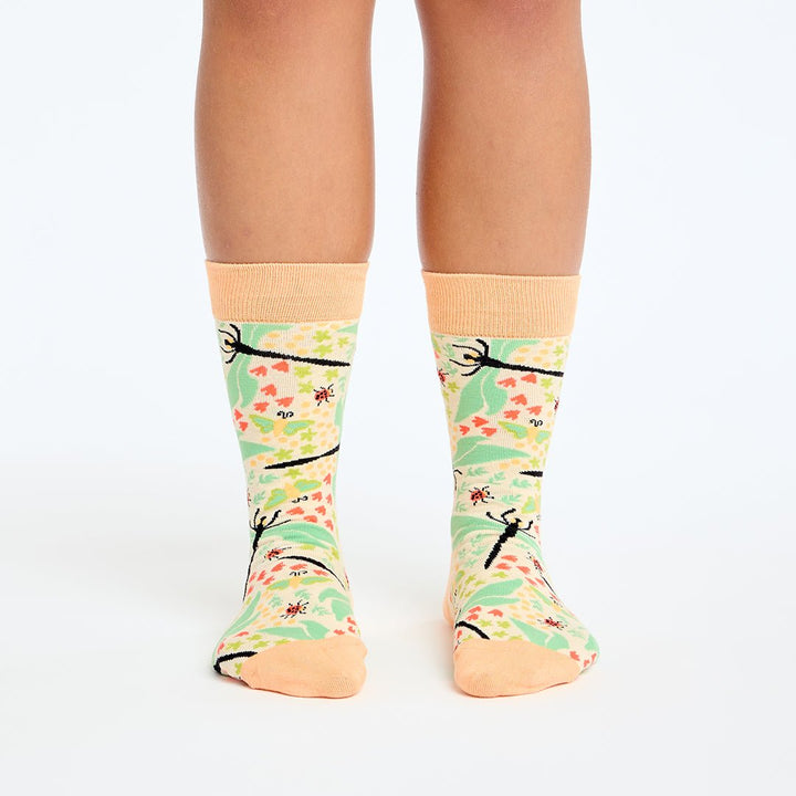 Kylie Crazy Calcetines Divertidos De Algodón "sin Costuras". LIBELULA