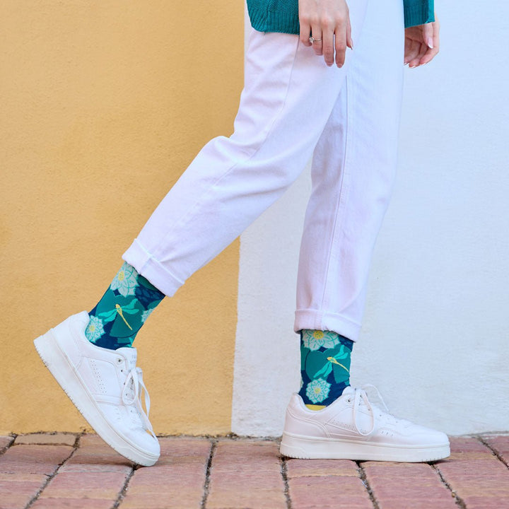 kylie crazy Calcetines divertidos de algodón "sin costuras". LIBELULA