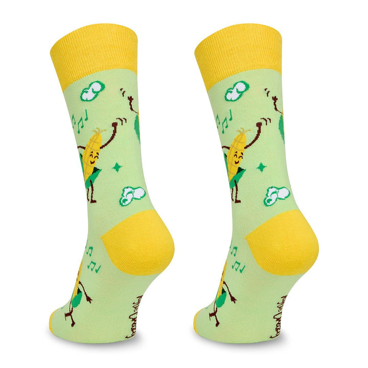 Kylie Crazy Calcetines Divertidos De Algodón "sin Costuras" MAIZ