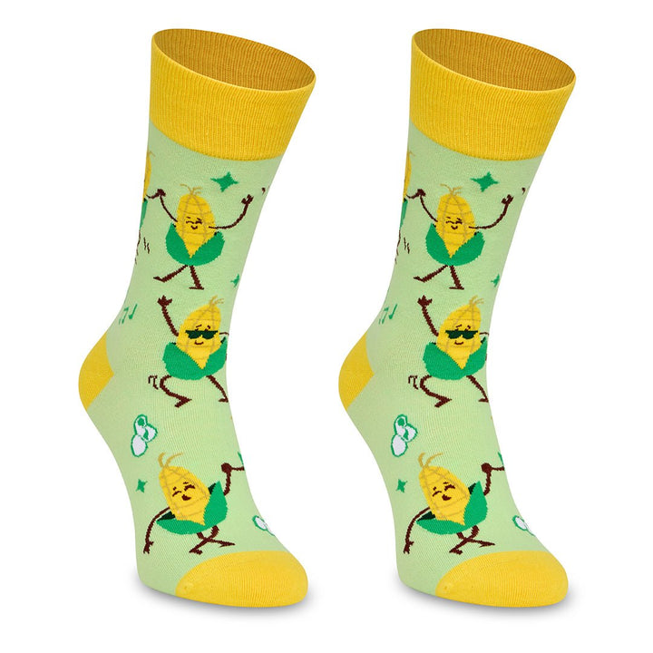 kylie crazy Calcetines divertidos de algodón "sin costuras" MAIZ