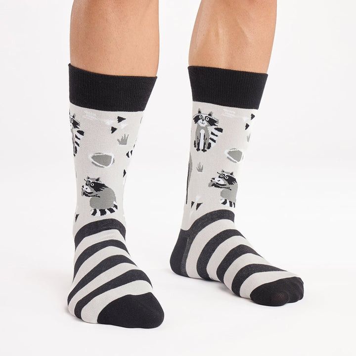 kylie crazy Calcetines divertidos de algodón "sin costuras". MAPACHE