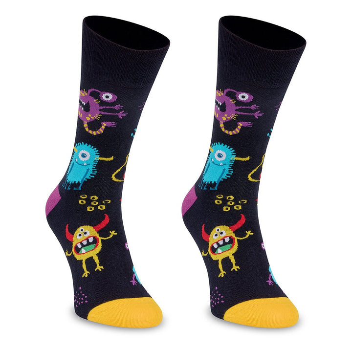 Kylie Crazy Calcetines Divertidos De Algodón "sin Costuras". MONSTERS