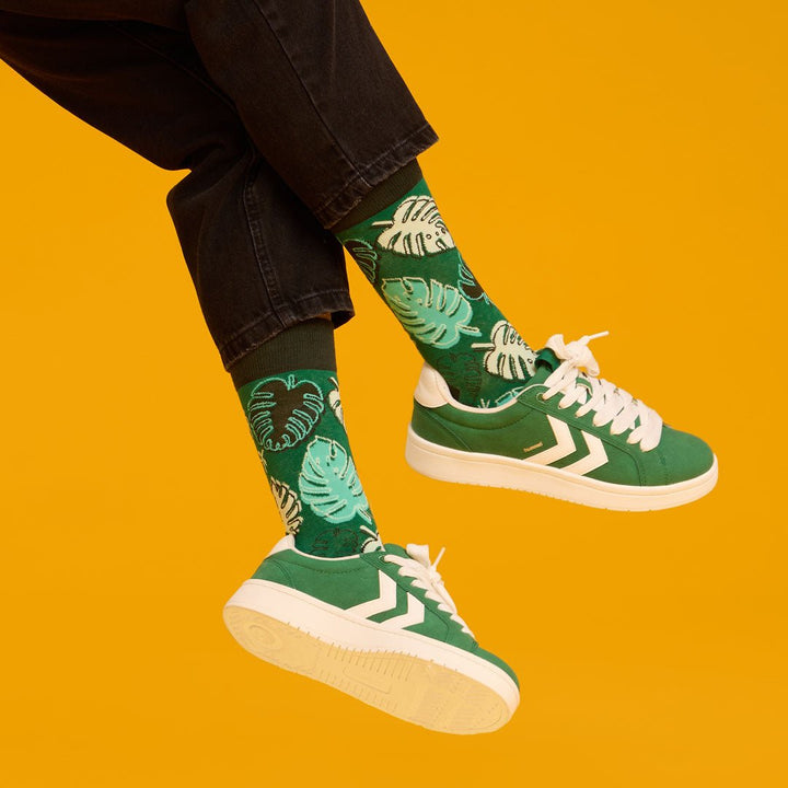 kylie crazy Calcetines divertidos de algodón "sin costuras" MONSTERA