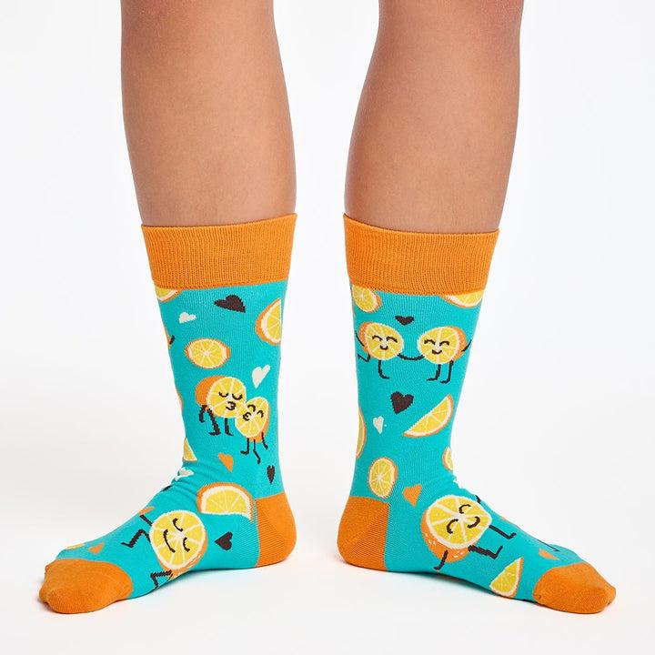 Kylie Crazy Calcetines Divertidos De Algodón "sin Costuras" NARANJA