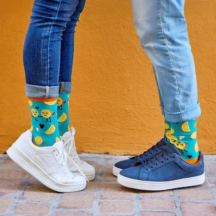 kylie crazy Calcetines divertidos de algodón "sin costuras" NARANJA