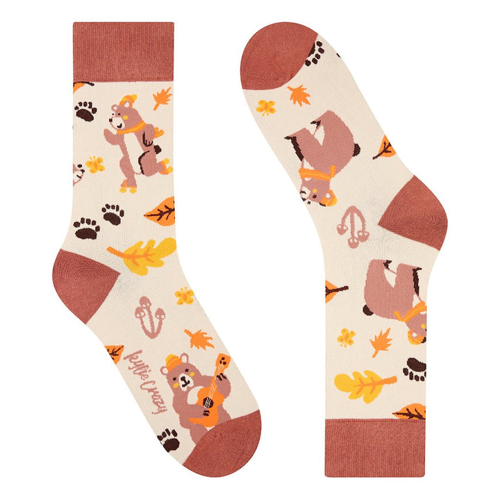 Kylie Crazy Calcetines Divertidos De Algodón "sin Costuras" OSOS