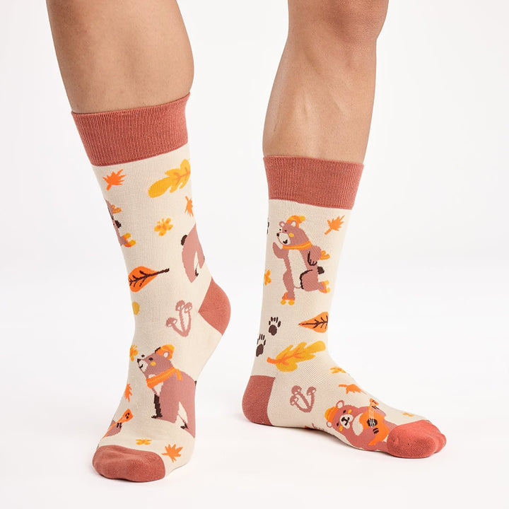 kylie crazy Calcetines divertidos de algodón "sin costuras" OSOS