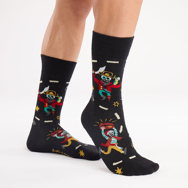 Kylie Crazy Calcetines Divertidos De Algodón "sin Costuras" PIRATA