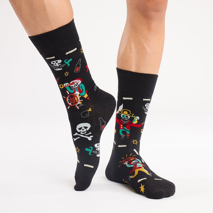 kylie crazy Calcetines divertidos de algodón "sin costuras" PIRATA