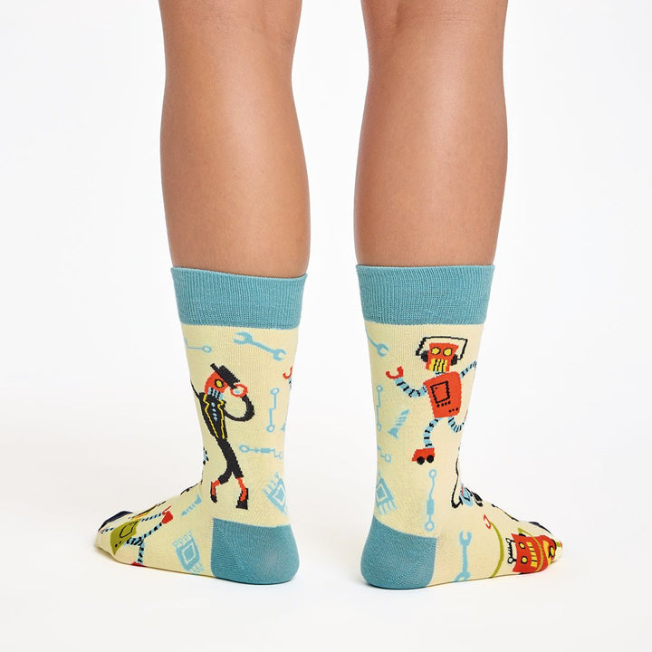 Kylie Crazy Calcetines Divertidos De Algodón "sin Costuras" ROBOT