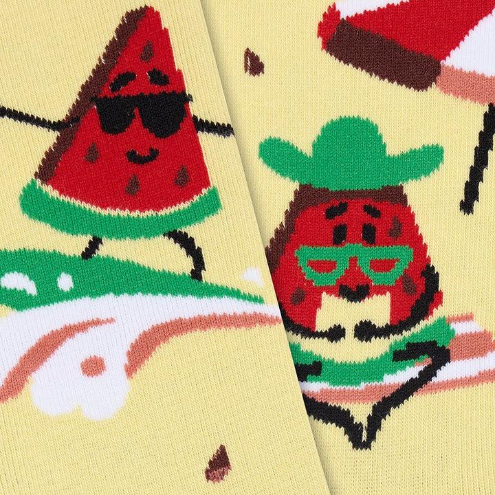 Kylie Crazy Calcetines Divertidos De Algodón "sin Costuras" SANDIA