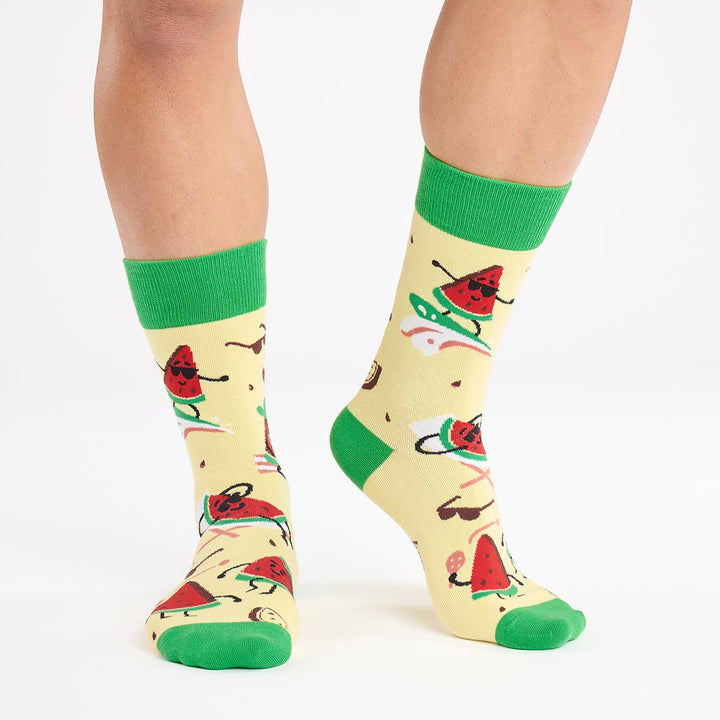 kylie crazy Calcetines divertidos de algodón "sin costuras" SANDIA