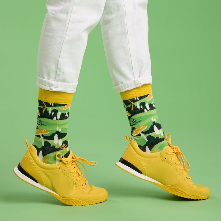 Kylie Crazy Calcetines Divertidos De Algodón "sin Costuras" SERPIENTE