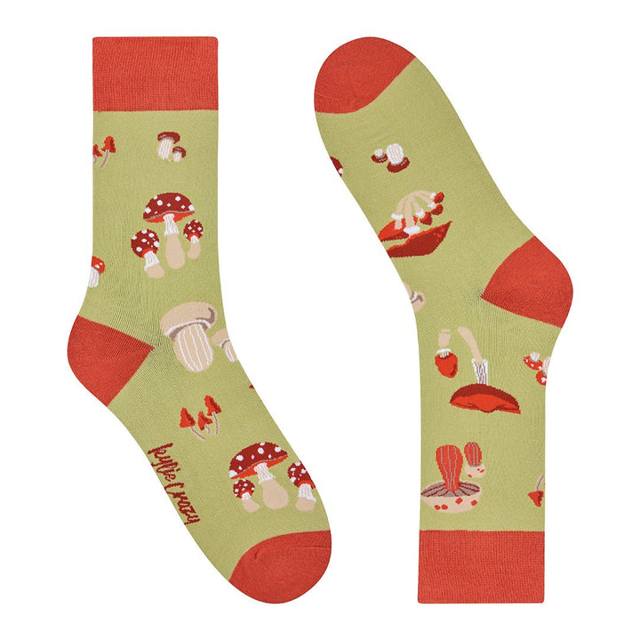 kylie crazy Calcetines divertidos de algodón "sin costuras" SETAS