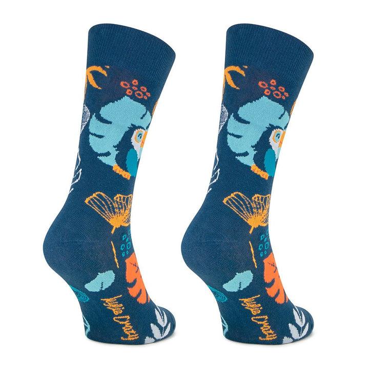 Kylie Crazy Calcetines Divertidos De Algodón "sin Costuras" TROPICAL NOCHE