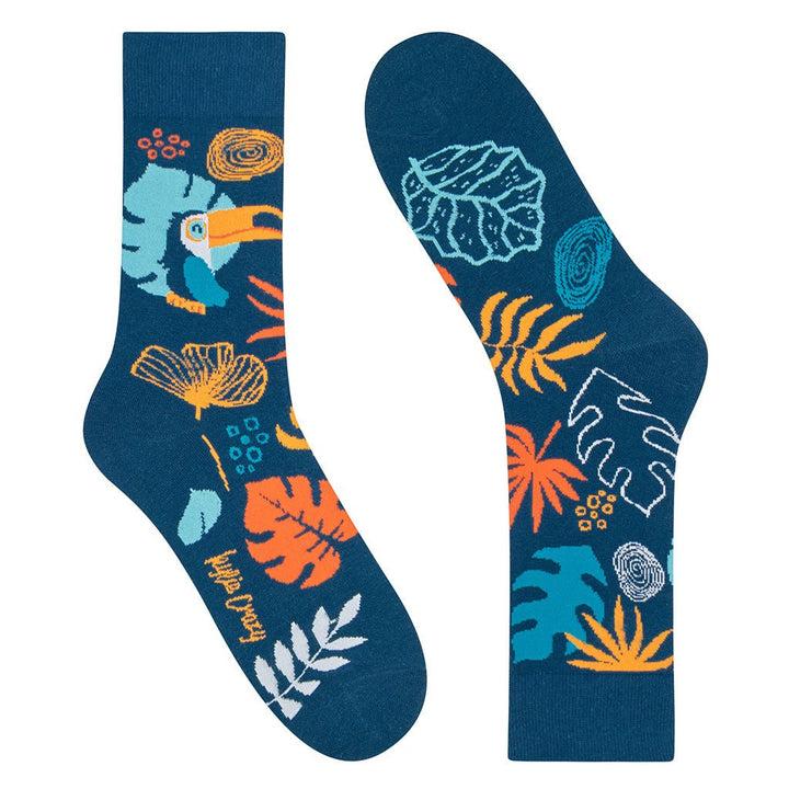 Kylie Crazy Calcetines Divertidos De Algodón "sin Costuras" TROPICAL NOCHE