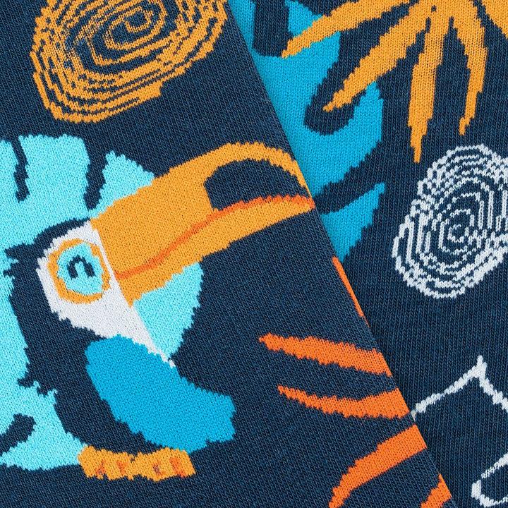 Kylie Crazy Calcetines Divertidos De Algodón "sin Costuras" TROPICAL NOCHE