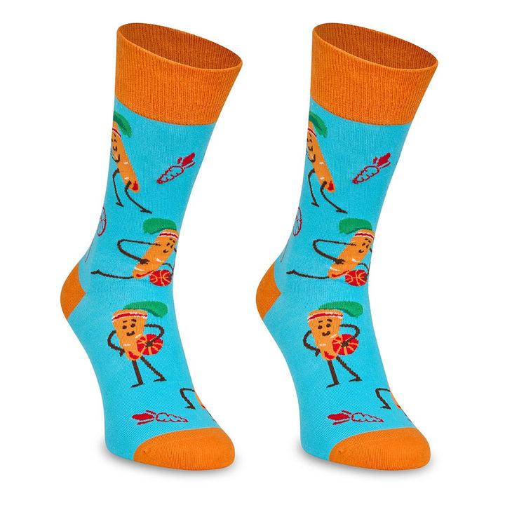 Kylie Crazy Calcetines Divertidos De Algodón "sin Costuras". ZANAHORIA DEPORTIVA