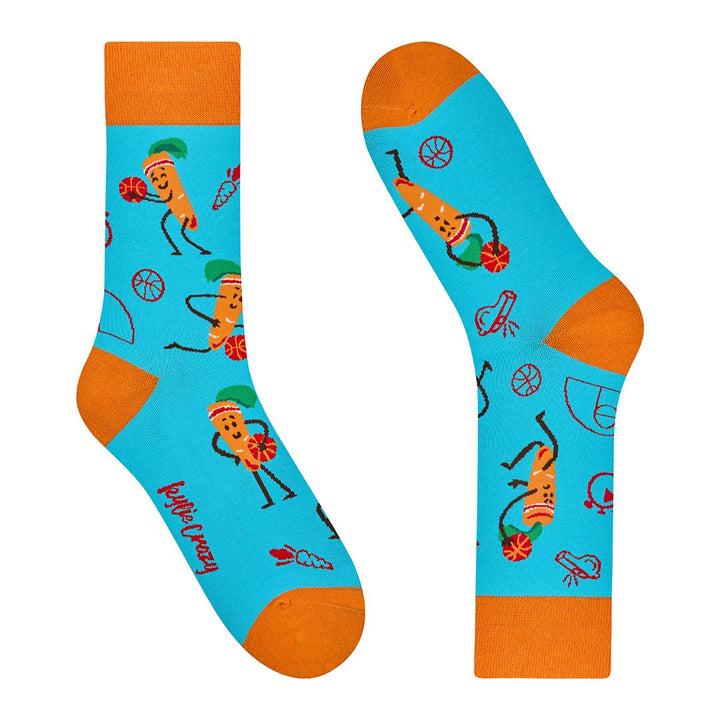 kylie crazy Calcetines divertidos de algodón "sin costuras". ZANAHORIA DEPORTIVA