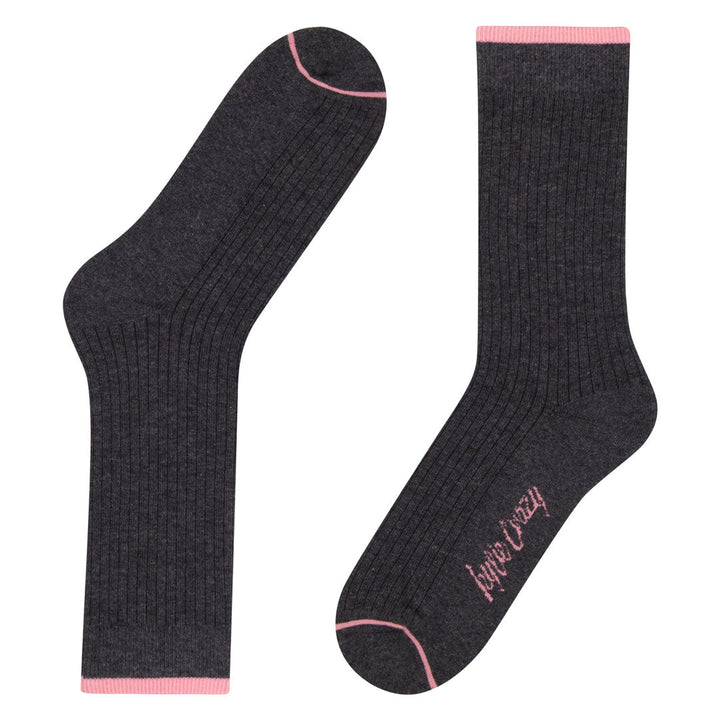 Kylie Crazy Calcetines Grises De Algodón Con Acolchado PIES DELICADOS