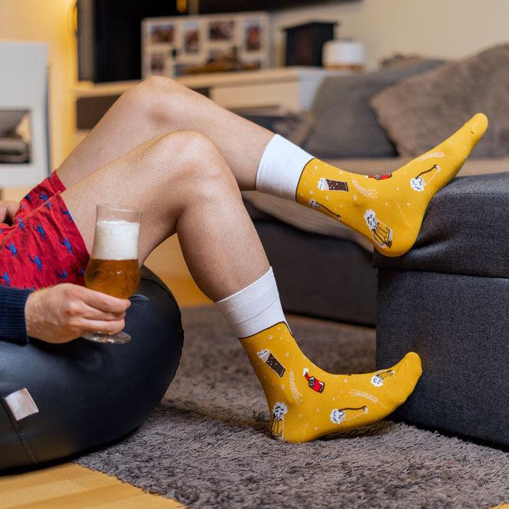 kylie crazy Calcetines originales de algodón CERVEZA