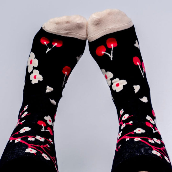 Kylie Crazy Calcetines Originales De Algodón CHERRY