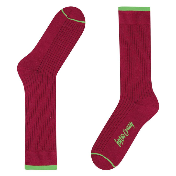 Kylie Crazy Calcetines Rojo De Algodón Con Acolchado PIES DELICADOS