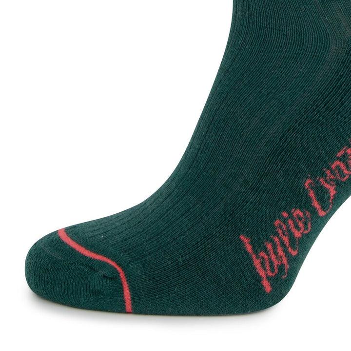 Kylie Crazy Calcetines Verde De Algodón Con Acolchado PIES DELICADOS