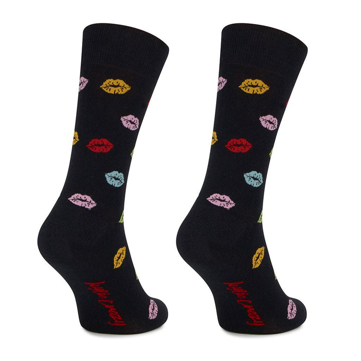 Kylie Crazy Calcetines Alegres De Algodón LABIOS