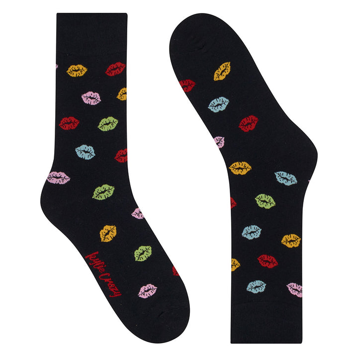 Kylie Crazy Calcetines Alegres De Algodón LABIOS