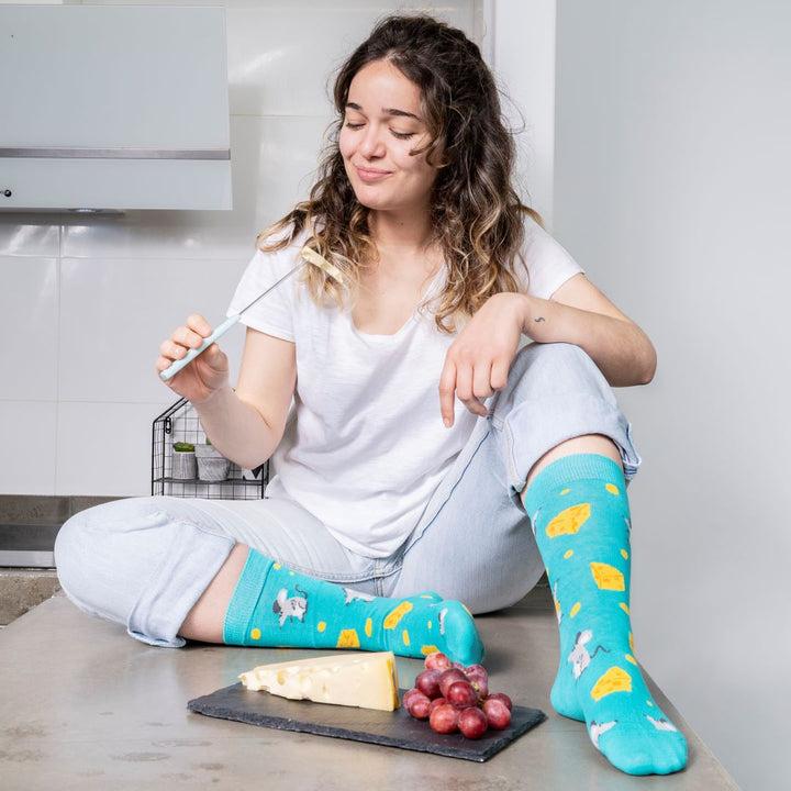 kylie crazy Calcetines alegres de algodón RATÓN