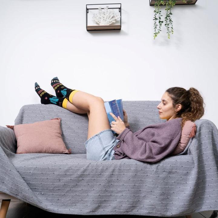 kylie crazy Calcetines divertidos de algodón LLAMA