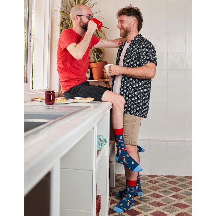 Kylie Crazy Calcetines Divertidos De Algodón LOROS