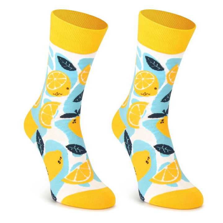 Kylie Crazy Calcetines Originales De Algodón LIMÓN
