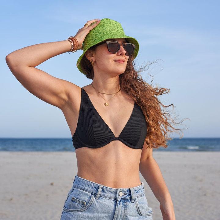 kylie crazy Gorro de pescador reversible AGUACATE