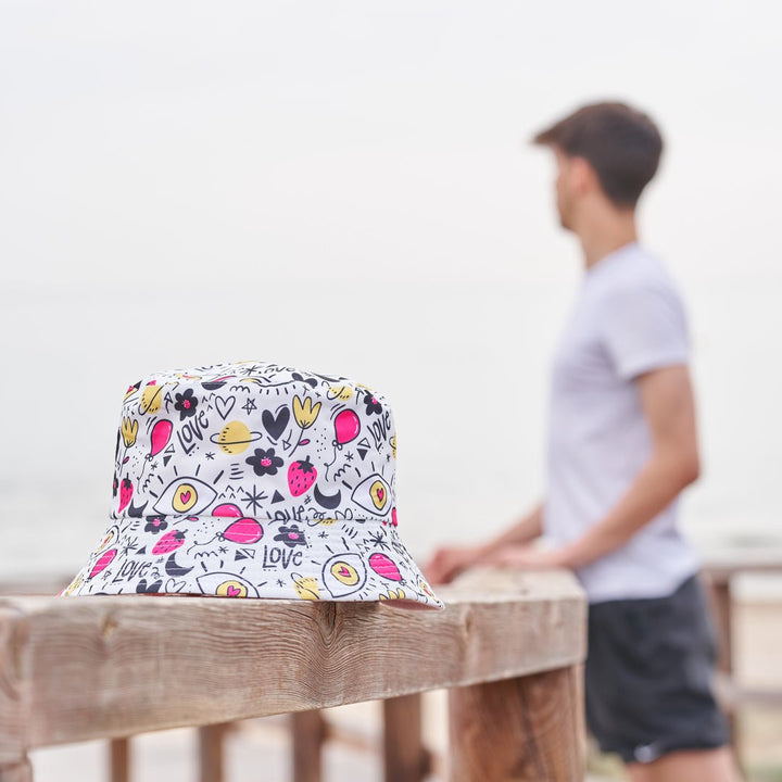 kylie crazy Gorro de pescador reversible AMOR