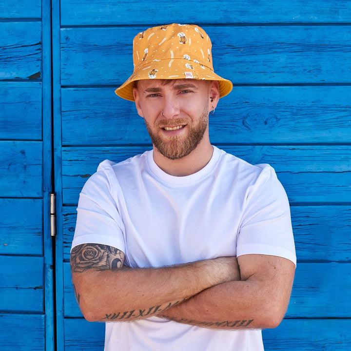 kylie crazy Gorro de pescador reversible CERVEZA