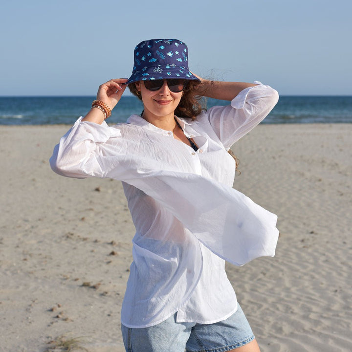 kylie crazy Gorro de pescador reversible PECES