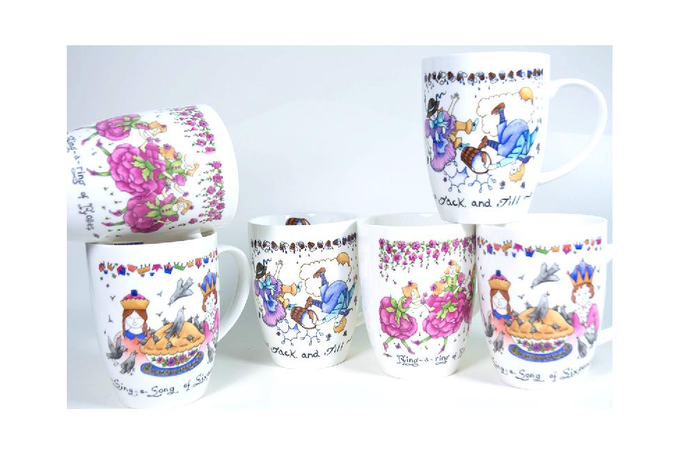 la cija 6 Tazas desayuno Aliya 460ml. Ninfas y duendes