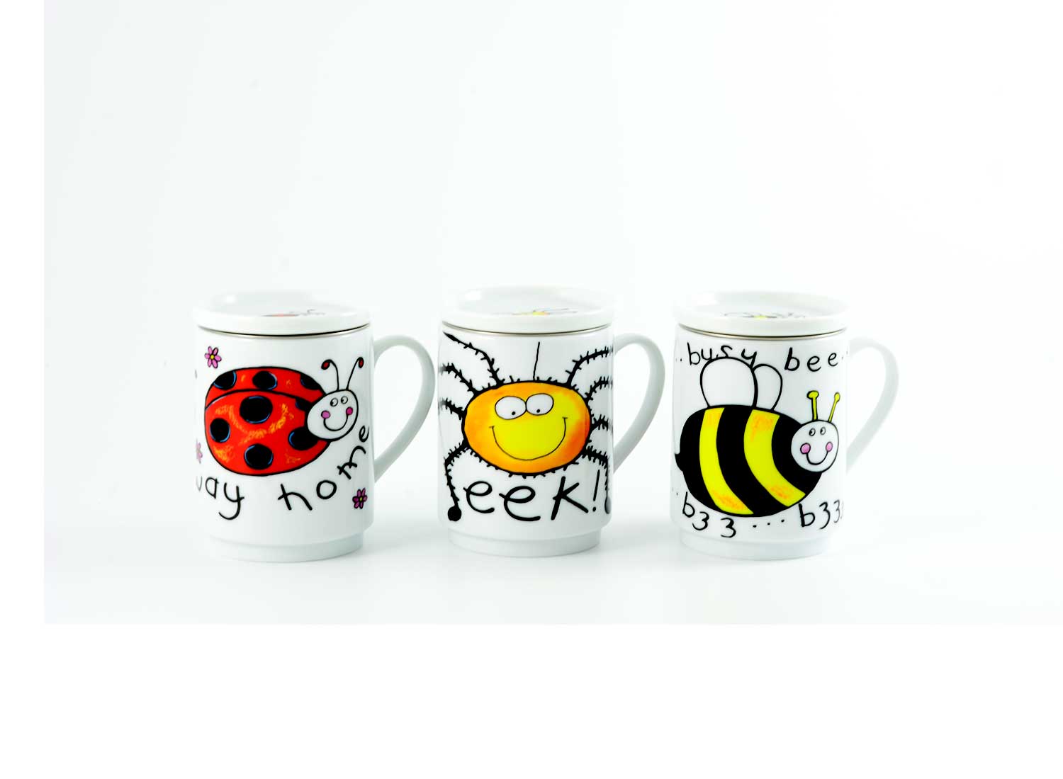 la cija 3 Tazas de Té Animales Divertidos