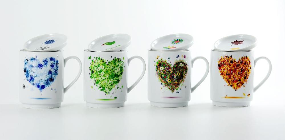la cija 4 Tazas de Té Corazones del Año