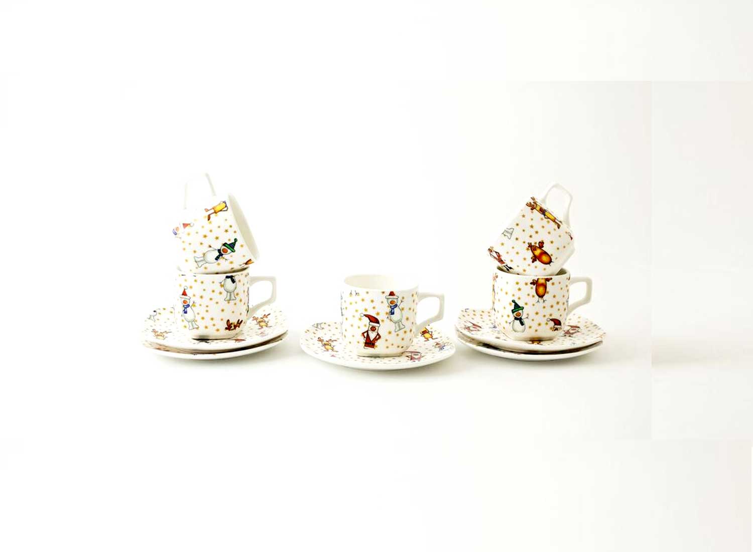 la cija 6 Tazas de café 200ml. Navidad Infantil