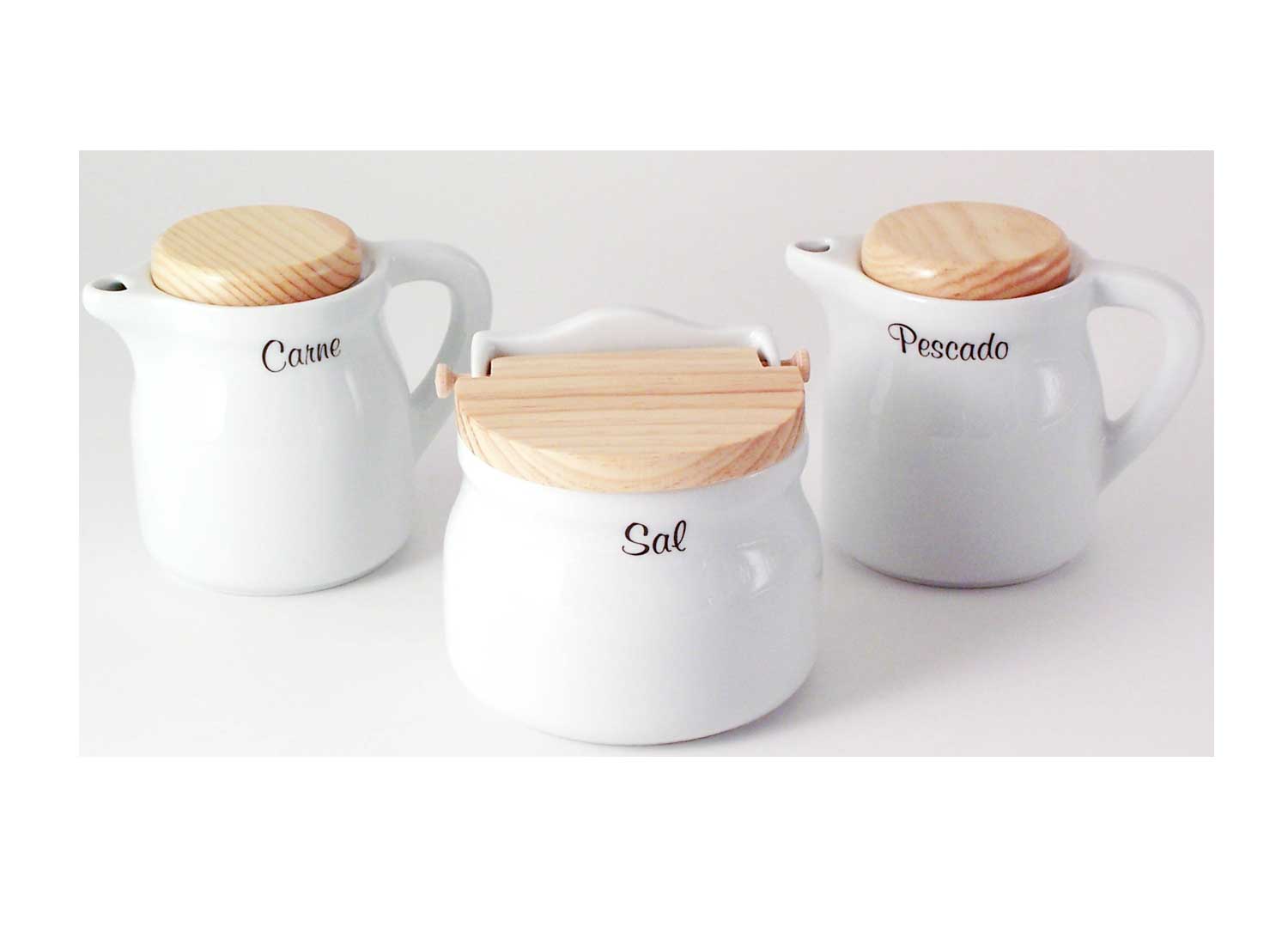 la cija Graseras Tarro Sal y Bandeja color Blanco