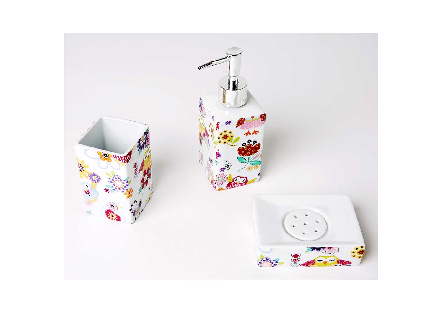 la cija Juego de Baño Búhos